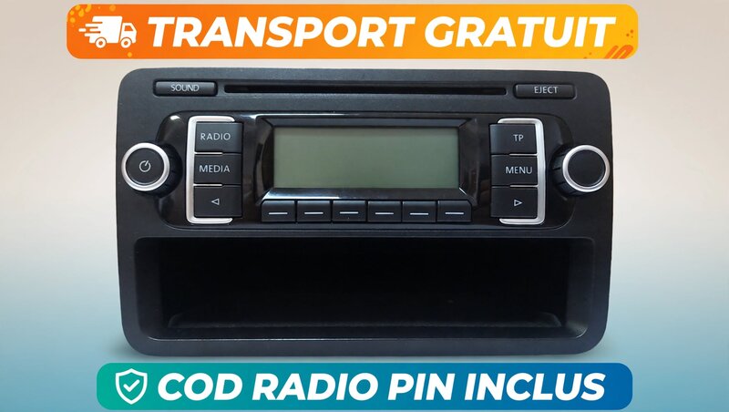 Radio CD MP3 VW RCD 210 Original 1K0035156B Golf 5 6 Passat + Cod PIN Deblo